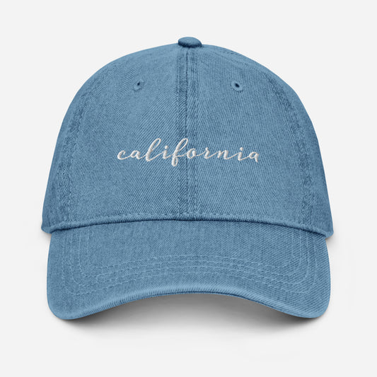 California | Denim Hat | Embroidered
