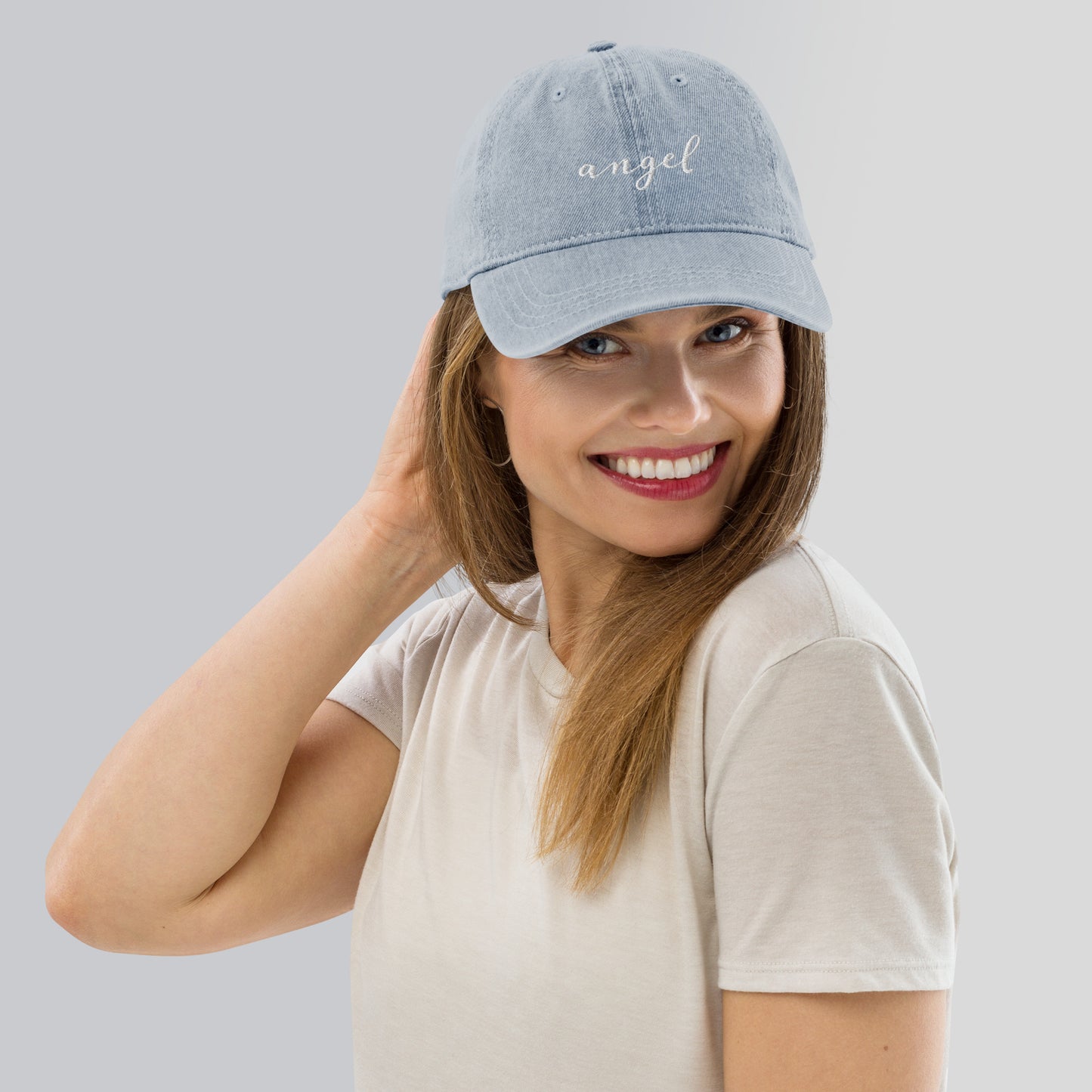 Angel | Denim Hat | Embroidered