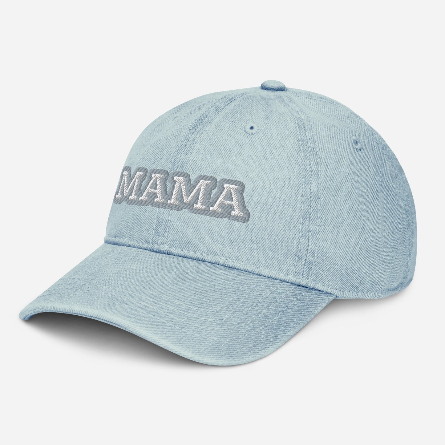 Mama | Denim Hat | Embroidered