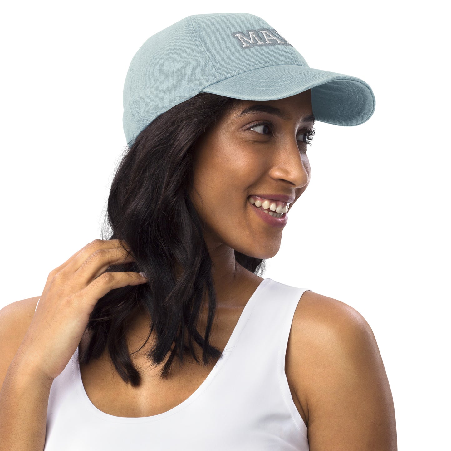 Mama | Denim Hat | Embroidered