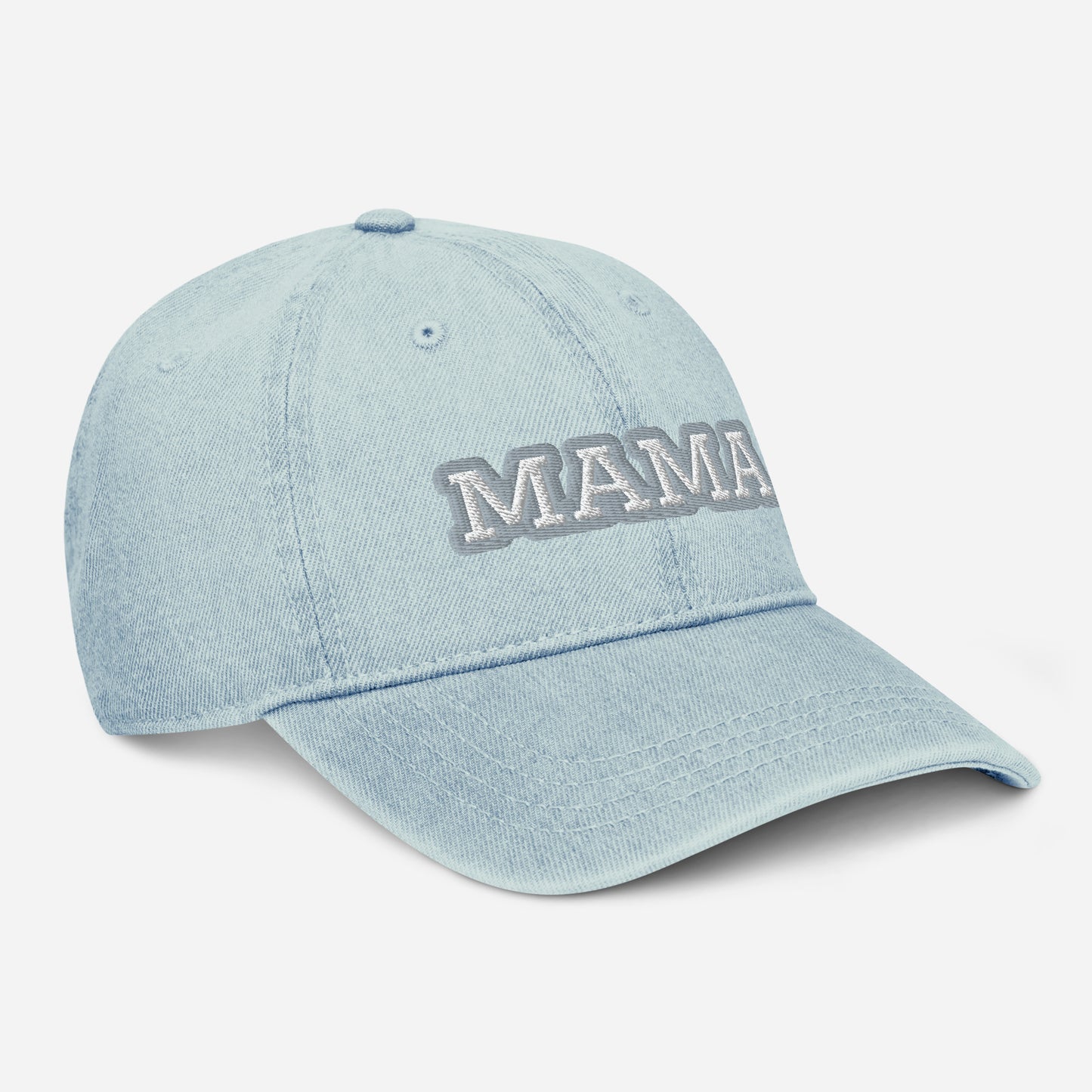 Mama | Denim Hat | Embroidered