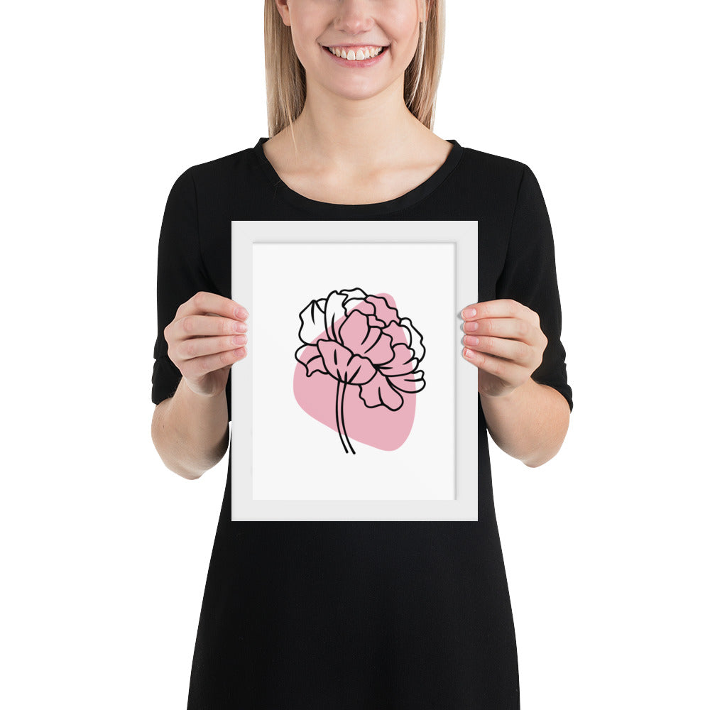 Pink Floral - Peony | Framed Wall Art