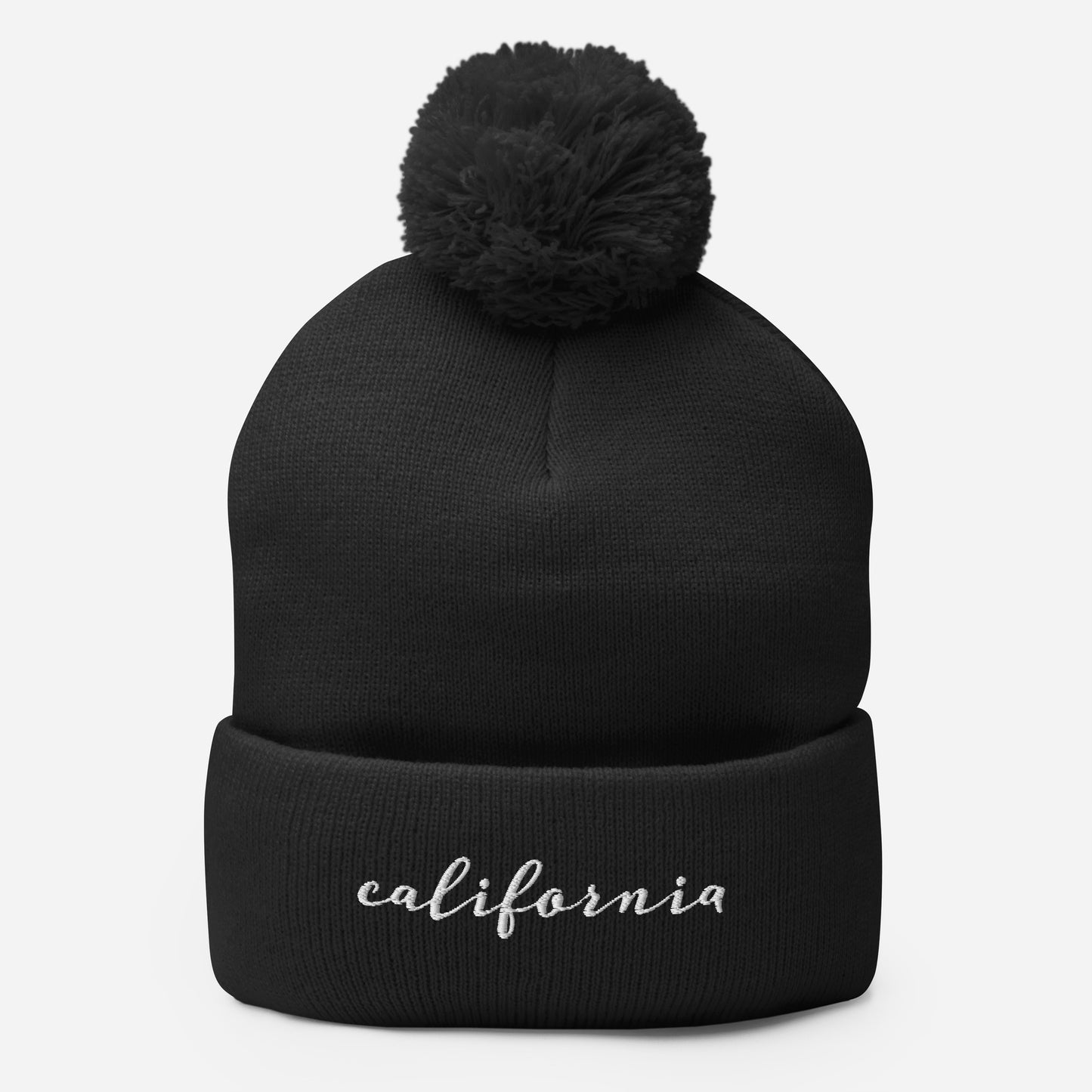 California | Pom-Pom Beanie | Embroidered