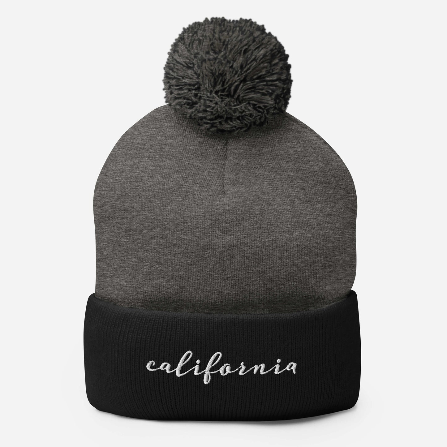 California | Pom-Pom Beanie | Embroidered