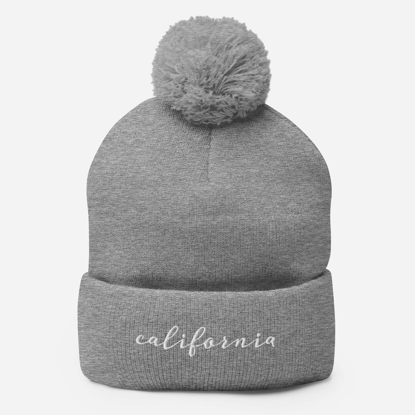 California | Pom-Pom Beanie | Embroidered
