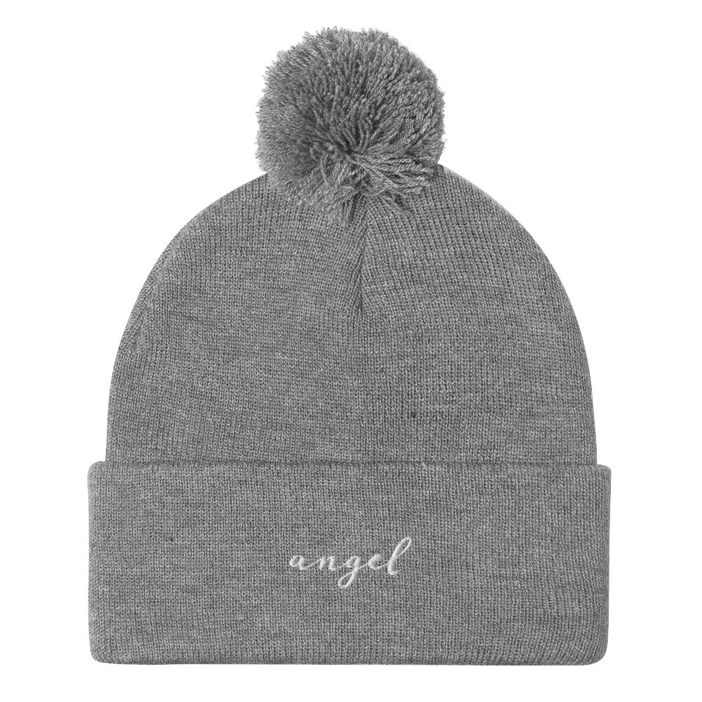 Angel | Pom-Pom Beanie | Embroidered