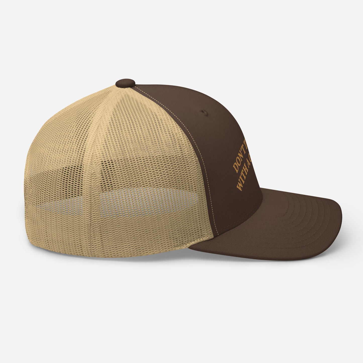 Don't Tempt Me With A Good Time | Retro Trucker Hat | Embroidered