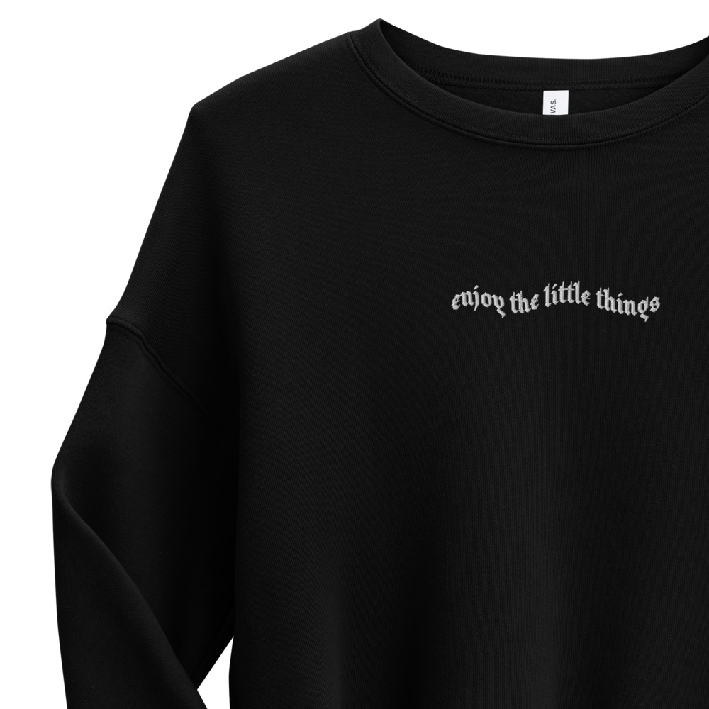 The Little Things | Women's Cropped Crewneck | Embroidered