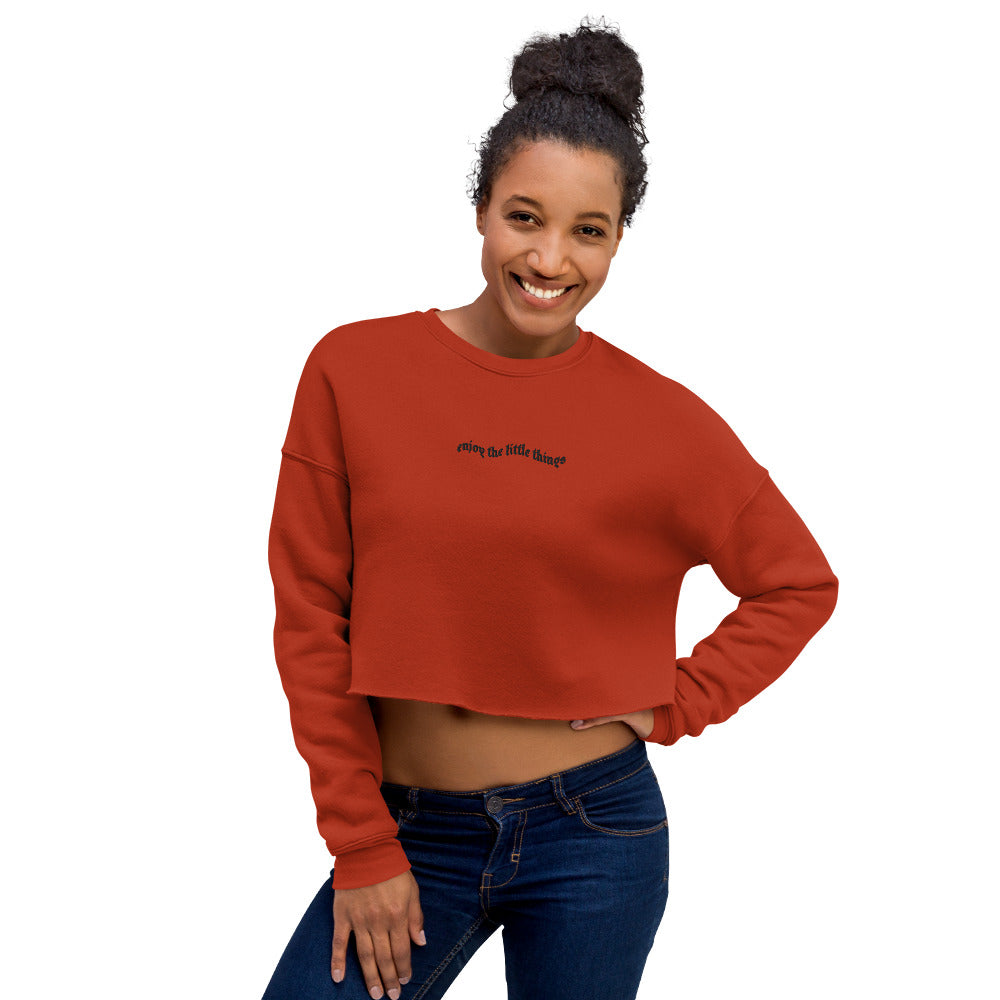 The Little Things | Women's Cropped Crewneck | Embroidered