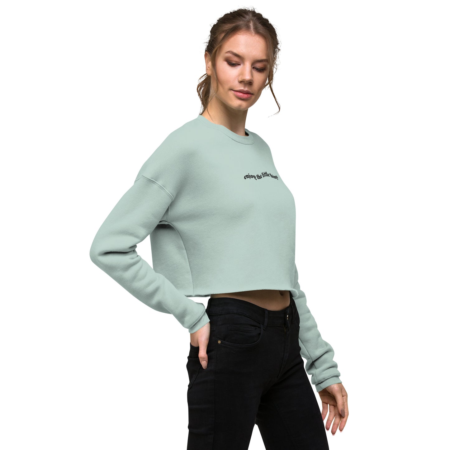The Little Things | Women's Cropped Crewneck | Embroidered