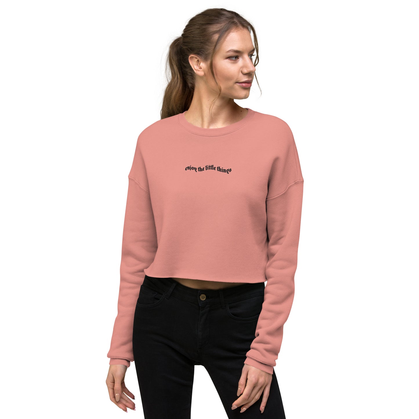 The Little Things | Women's Cropped Crewneck | Embroidered