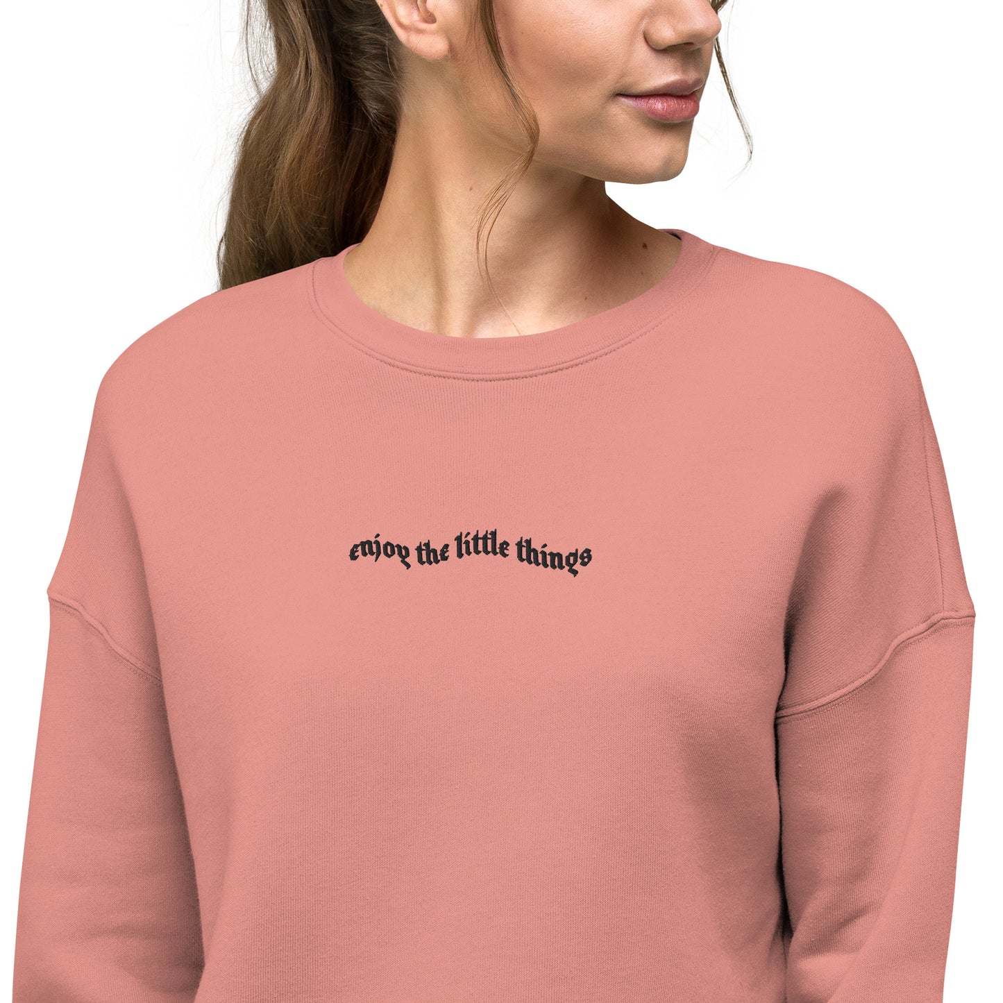 The Little Things | Women's Cropped Crewneck | Embroidered