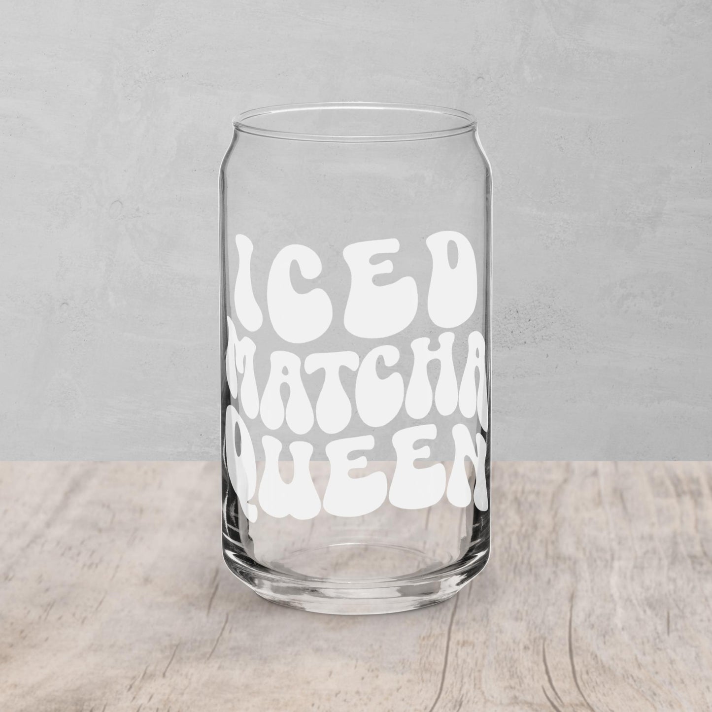 Matcha Queen | Can Shaped Glass | 16 oz