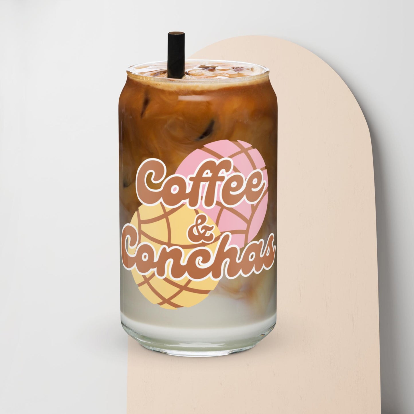 Coffee & Conchas | Can Shaped Glass | 16 oz
