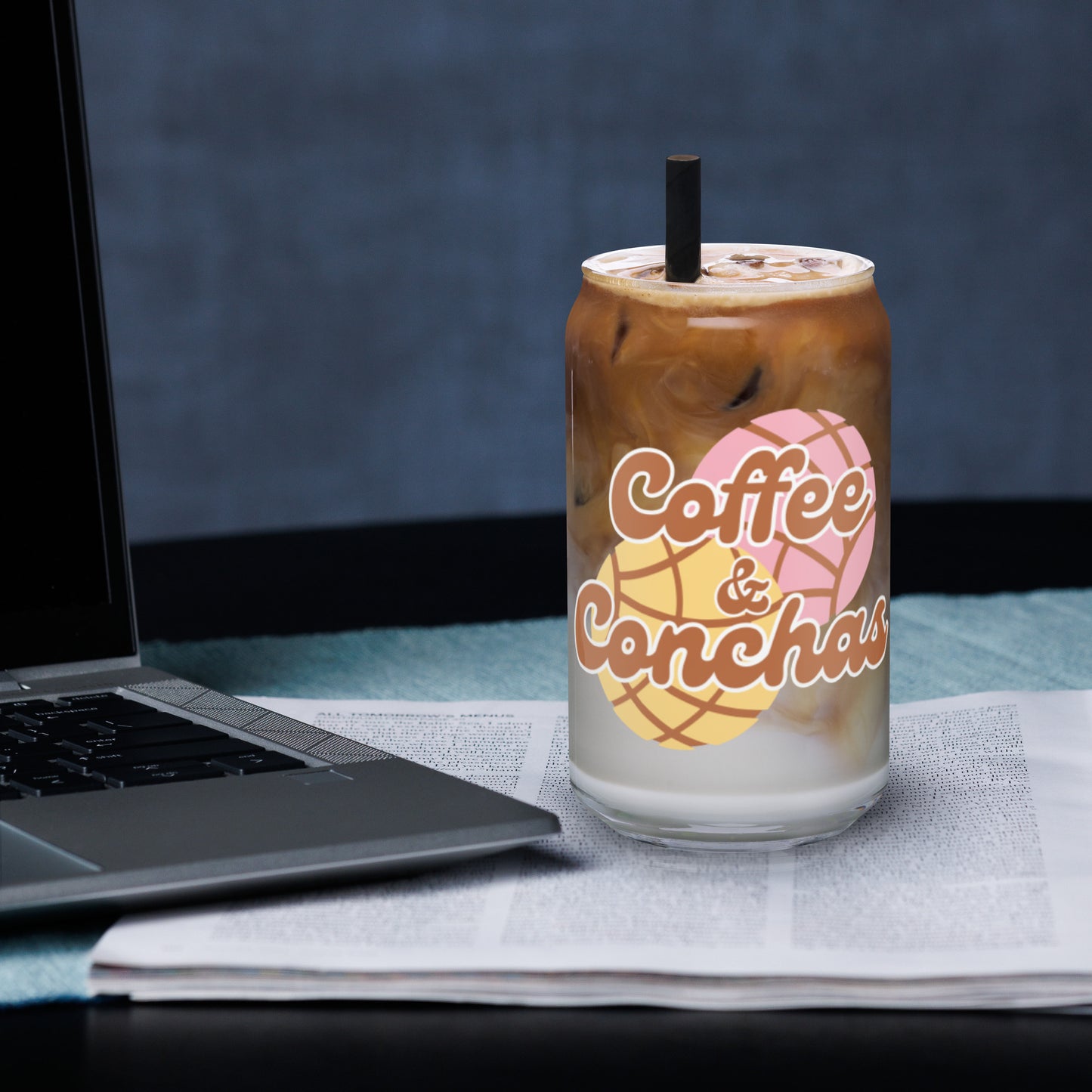 Coffee & Conchas | Can Shaped Glass | 16 oz