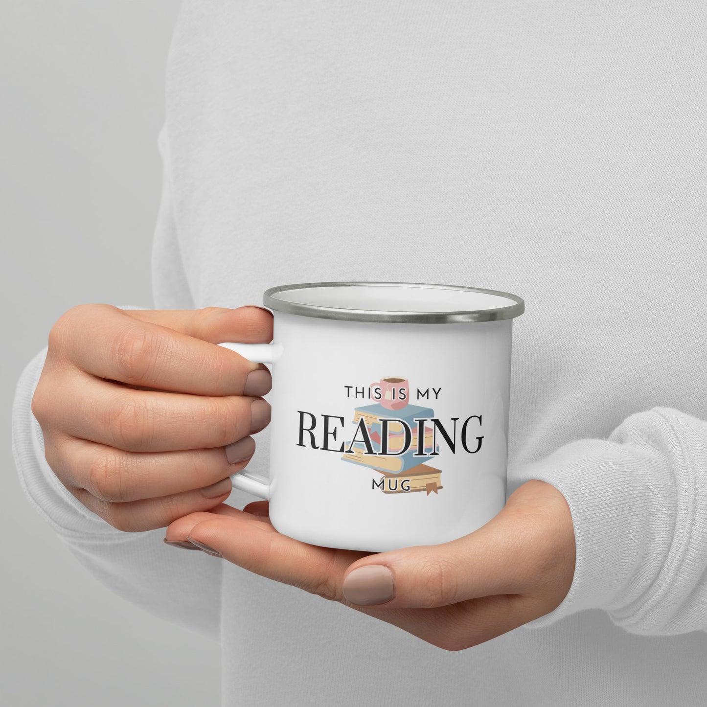 Reading Mug, Don't Bother Me | Enamel Mug | 12oz