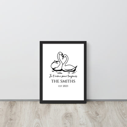 Customizable | Love Birds | Framed Wall Art