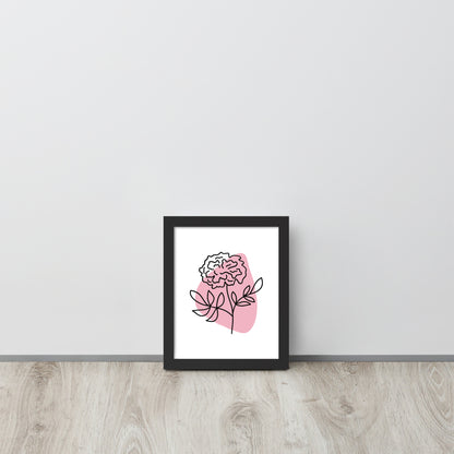 Pink Floral - Marigold | Framed Wall Art