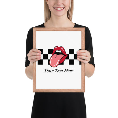 Customizable | Tongue Out Checker | Framed Wall Art