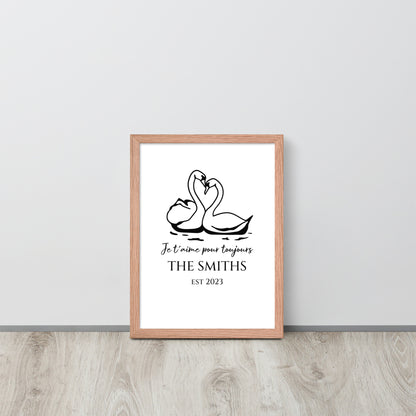 Customizable | Love Birds | Framed Wall Art