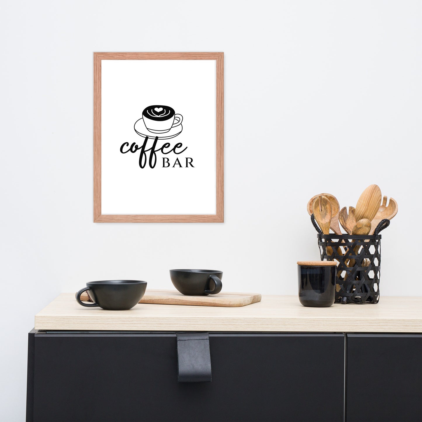 Coffee Bar - Scripted | Framed Wall Art