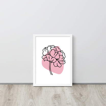 Pink Floral - Peony | Framed Wall Art