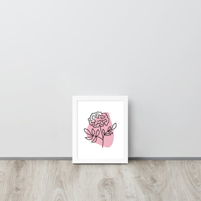 Pink Floral - Marigold | Framed Wall Art