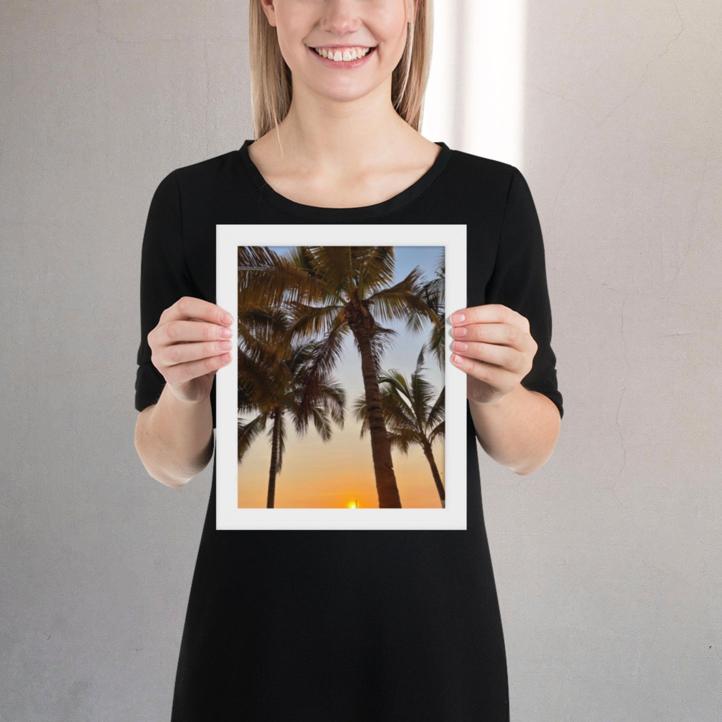 Sunset Palm Trees | Framed Photo Print