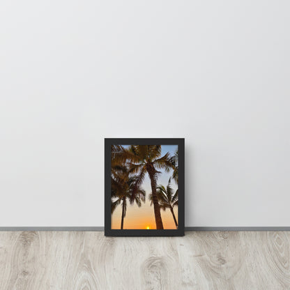 Sunset Palm Trees | Framed Photo Print