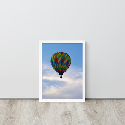 Hot Air Balloon in the Clouds | Framed Photo Print