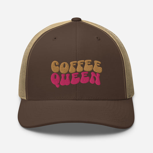 Coffee Queen | Retro Trucker Hat | Embroidered