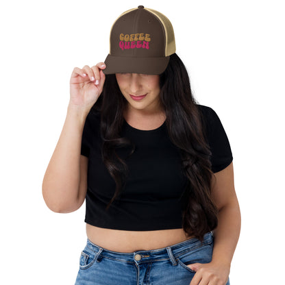 Coffee Queen | Retro Trucker Hat | Embroidered