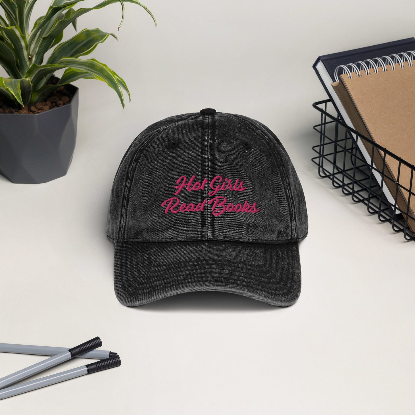 Hot Girls Read Books | Vintage Dad Hat | Embroidered