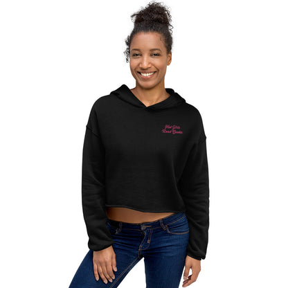 Hot Girls Read Books | Women's Cropped Hoodie | Embroidered