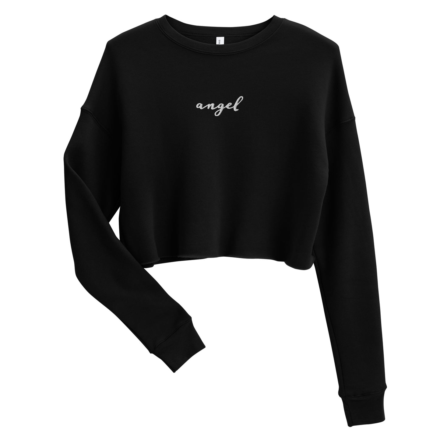 Angel | Women's Cropped Crewneck | Embroidered