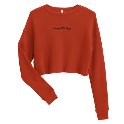 The Little Things | Women's Cropped Crewneck | Embroidered