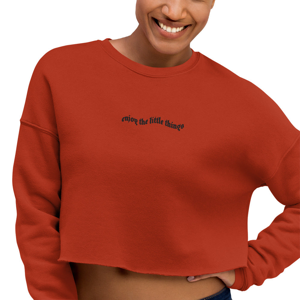 The Little Things | Women's Cropped Crewneck | Embroidered